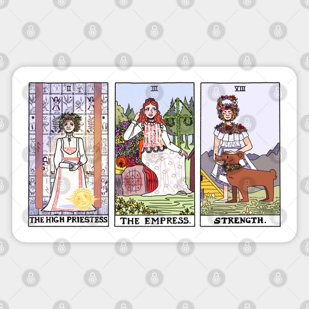 Midsommar Tarot Cards Sticker by misnamedplants